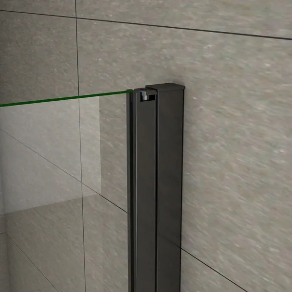 H K - Sprchové dvere jednokrídlové BLACK SAFIR D1 100, 98,7-101,7x 200 cm SE-BLACKSAFIRD1100SET