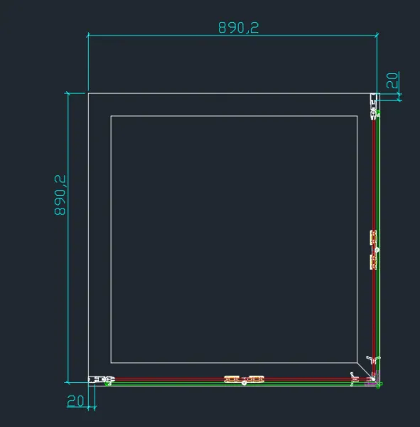 H K - Štvorcový sprchovací kút MELODY R909, 90x90 cm sa zalamovacím dverami SE-MELODYR909