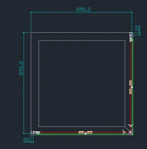 H K - Štvorcový sprchovací kút MELODY R909, 90x90 cm sa zalamovacím dverami SE-MELODYR909
