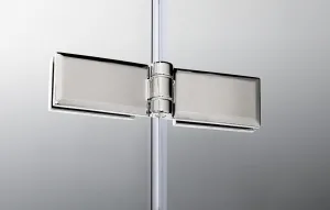H K - Vaňová zástena S2 CLEAR 100x140cm - dvojdielna sklopná, číre sklo SE-S2CLEAR100