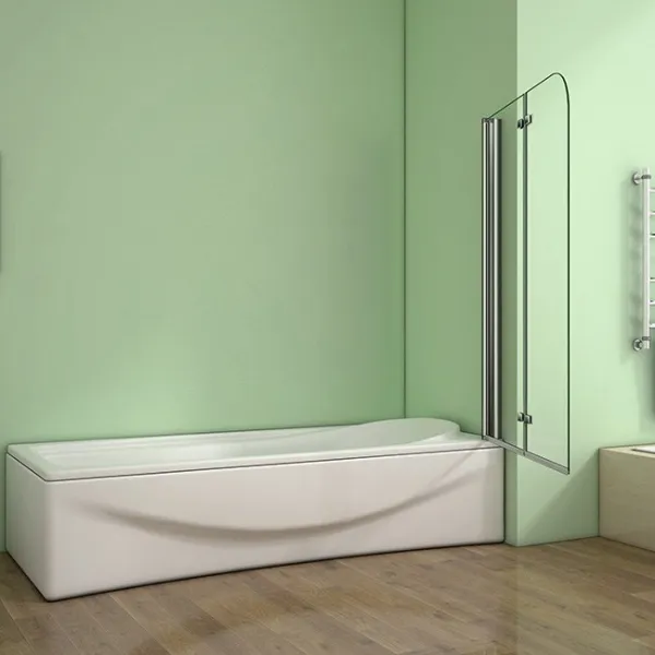H K - Vaňová zástena S22 120x140cm - dvojdielna sklopná, číre sklo SE-S22-120
