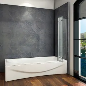 H K - Vaňová zástena S3 CLEAR 100x140cm - trojdielna sklopná, číre sklo SE-S3CLEAR100