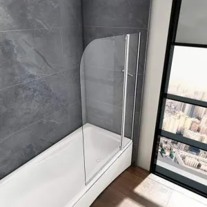 H K - Vaňová zástena s pevnou stenou V22 100 cm, číre sklo SE-V22100