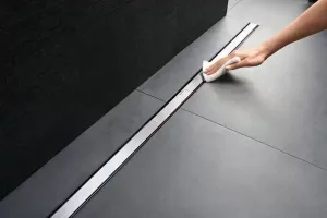 Geberit CleanLine - Sprchový kanálik z nehrdzavejúcej ocele, 300-900 mm, na tenké obklady 154.458.00.1