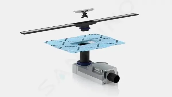 Geberit CleanLine - Sprchový kanálik z nehrdzavejúcej ocele, 300-900 mm, na tenké obklady 154.458.00.1