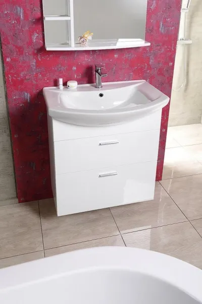 AQUALINE - ZOJA umývadlová skrinka zásuvková 61,5x74x32 cm, biela 51061A