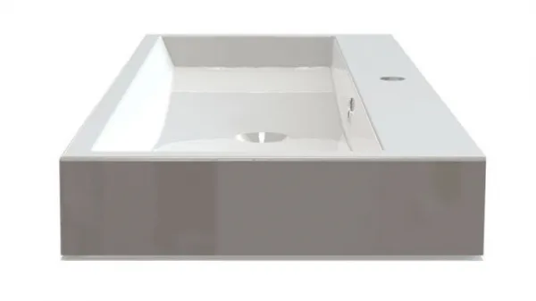 SAPHO - ORINOKO umývadlo 100x42cm, liaty mramor, biela OR100