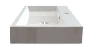 SAPHO - ORINOKO umývadlo 100x42cm, liaty mramor, biela OR100