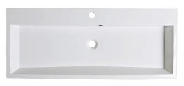 SAPHO - ORINOKO umývadlo 100x42cm, liaty mramor, biela OR100