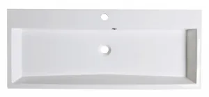 SAPHO - ORINOKO umývadlo 100x42cm, liaty mramor, biela OR100