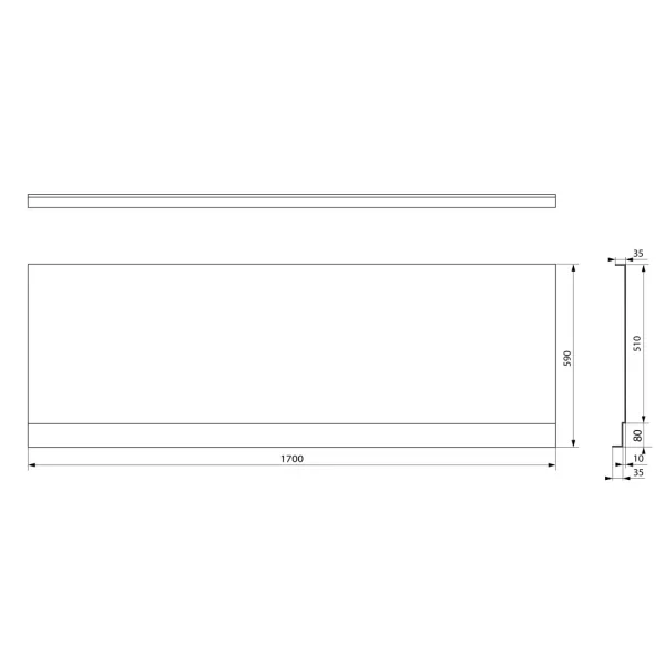 POLYSAN - PLAIN NIKA panel 170x59cm 72525
