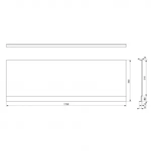 POLYSAN - PLAIN NIKA panel 170x59cm 72525