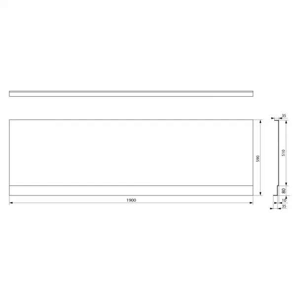 POLYSAN - PLAIN NIKA panel 190x59cm 72561