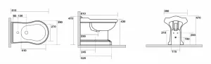 KERASAN - RETRO bidet 39x61cm, biela 102201
