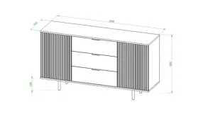 ArtGiB Komoda NUBIA NB-02 | čierna