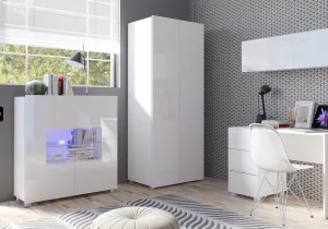 ArtGiB Komoda CALABRINI C-02 | biela/biely lesk