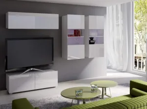 ArtGiB TV stolík 100 CALABRINI C-11 | biela/biely lesk