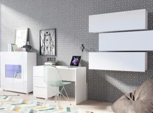 ArtGiB Komoda CALABRINI C-02 | biela/biely lesk