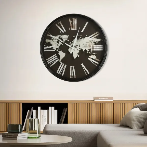 ArtFir Nástenné hodiny 62 | čierna 60 cm