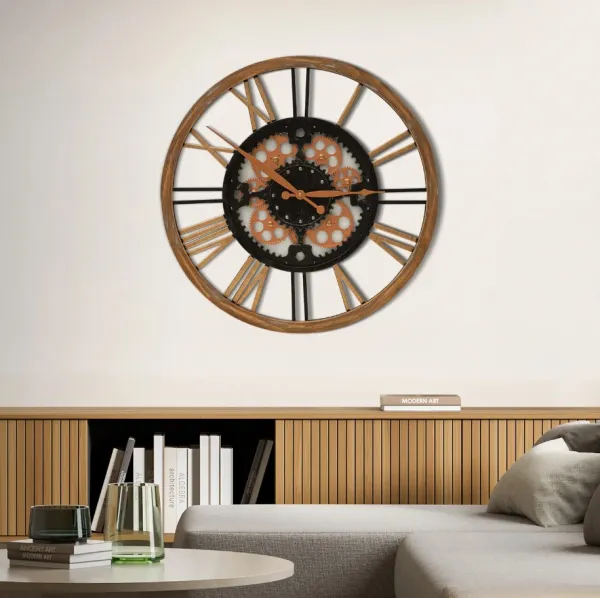 ArtFir Nástenné hodiny 63 | čierna 50 cm