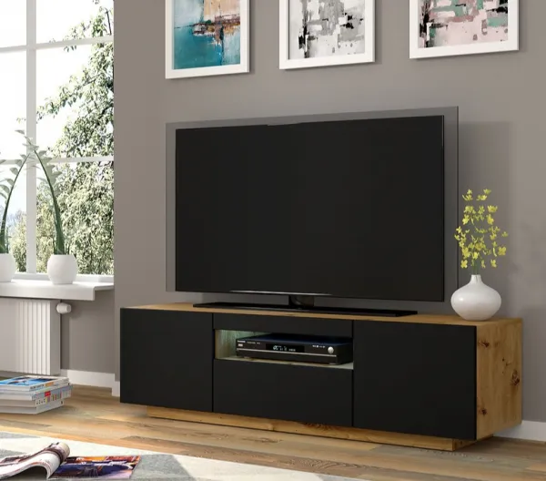ArtBm TV stolík AURA 150 | dub artisan / čierna