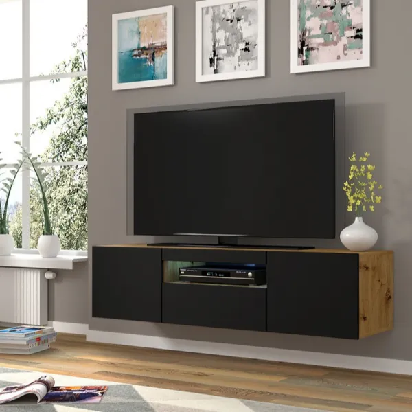 ArtBm TV stolík AURA 150 | dub artisan / čierna