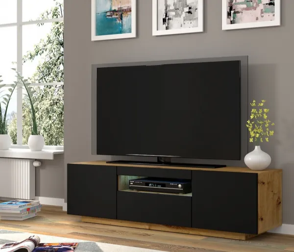 ArtBm TV stolík AURA 150 | dub artisan / čierna