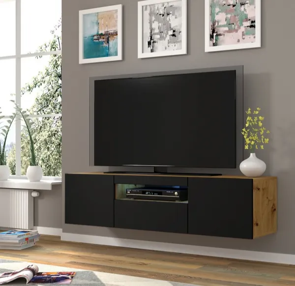 ArtBm TV stolík AURA 150 | dub artisan / čierna
