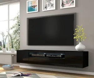 ArtBm TV stolík AURA 200 | čierny lesk