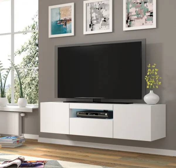 ArtBm TV stolík AURA 150 | biely mat