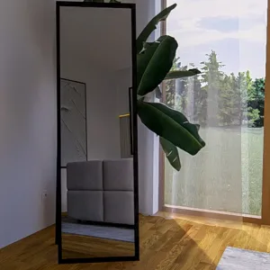 Elvisia Zrkadlo NORA | čierna 160 x 50 cm