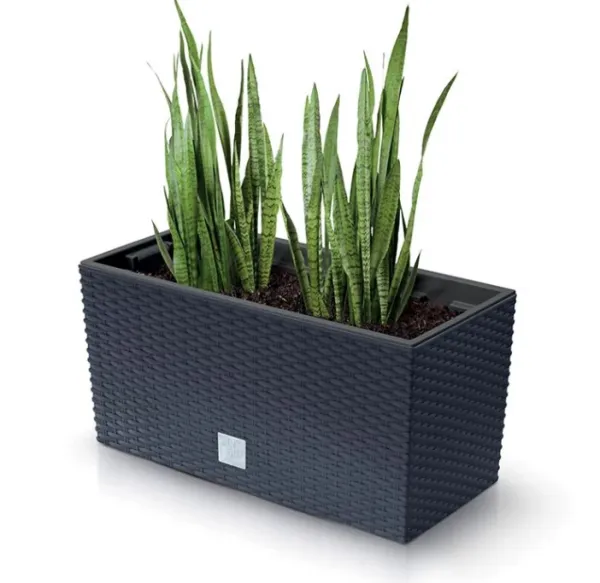 ProsperPlast Kvetináč RATO CASE s vkladom | umbra 39,5 cm