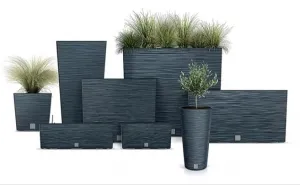 ProsperPlast Kvetináč FURU SQUARE LOW | betón 30 cm