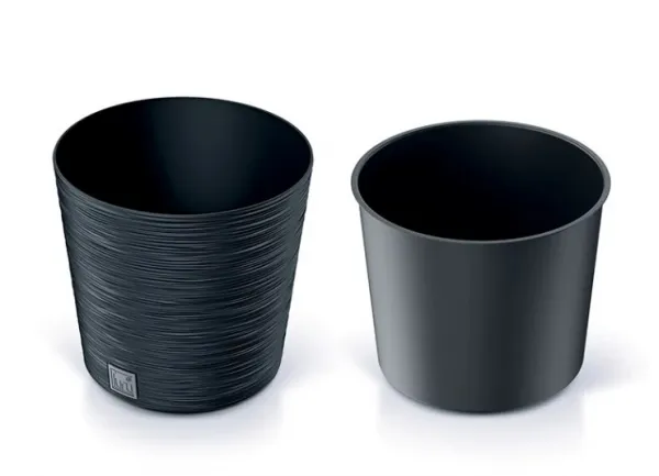 ProsperPlast Kvetináč FURU ROUND | antracit 30 cm