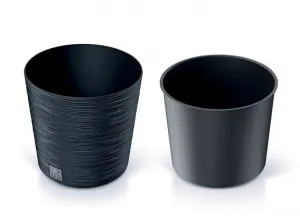ProsperPlast Kvetináč FURU ROUND | antracit 30 cm