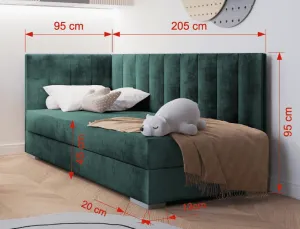 ArtBed Detská posteľ COIMBRA III | modrá 90 x 200 cm Prevedenie: ľavé