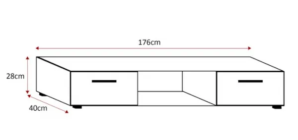 ArtAdrk TV stolík ARIDEA AR02 | biely mat