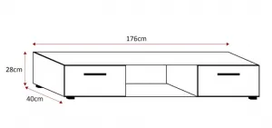 ArtAdrk TV stolík ARIDEA AR02 | biely mat