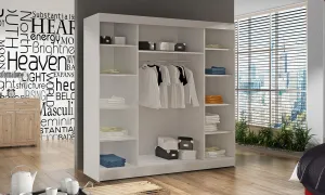ArtAdrk Šatníková skriňa OLIVER | biela 200 cm