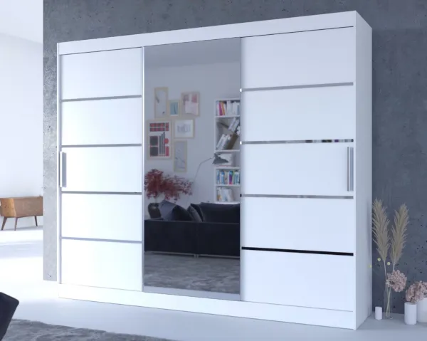 ArtAdrk Šatníková skriňa SALTO | biela 250 cm