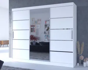 ArtAdrk Šatníková skriňa SALTO | biela 250 cm