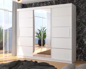 ArtAdrk Šatníková skriňa SALTO | biela 250 cm