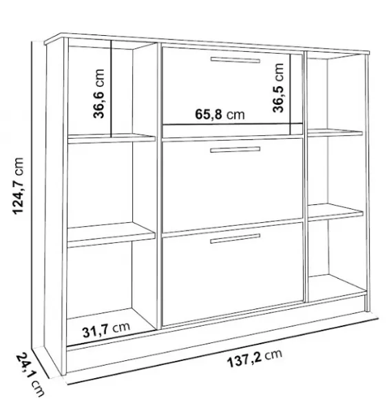 KIER Botník BENY SZNB02D | biela/čierna