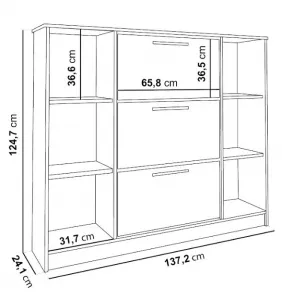KIER Botník BENY SZNB02D | biela/čierna