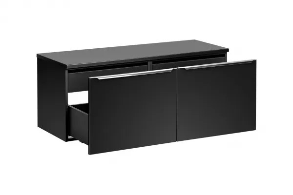 ArtCom Kúpeľňová skrinka s doskou SANTA FE Black D120/1 | 120 cm