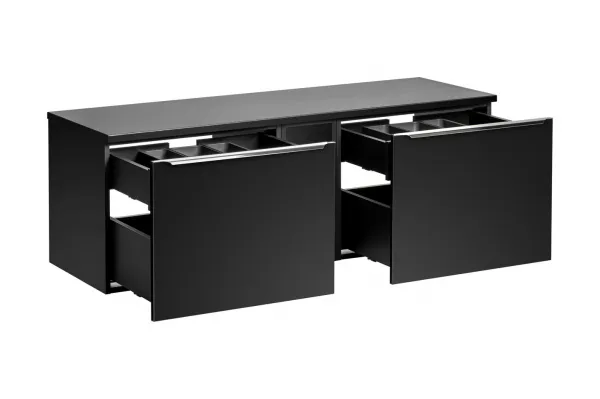 ArtCom Kúpeľňová skrinka s doskou SANTA FE Black D140/1 | 140 cm