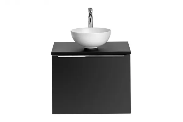 ArtCom Kúpeľňová skrinka s umývadlom a doskou SANTA FE Black DU60/1 | 60 cm