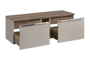 ArtCom Kúpeľňová skrinka s doskou SANTA Fe Taupe D140/1 | 140 cm
