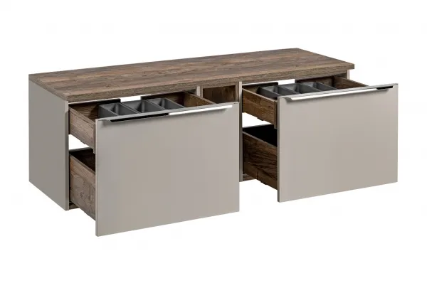 ArtCom Kúpeľňová skrinka s doskou SANTA Fe Taupe D140/1 | 140 cm