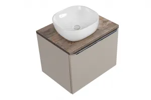 ArtCom Kúpeľňová skrinka s umývadlom a doskou SANTA Fe Taupe DU60/1 | 60 cm